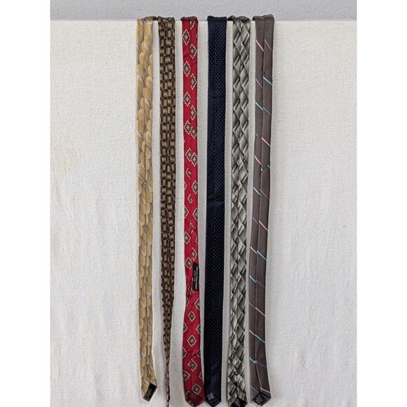 Vintage Y2K Striped and Floral Pattern Ties Bundle of 6 - Picture 9 of 11